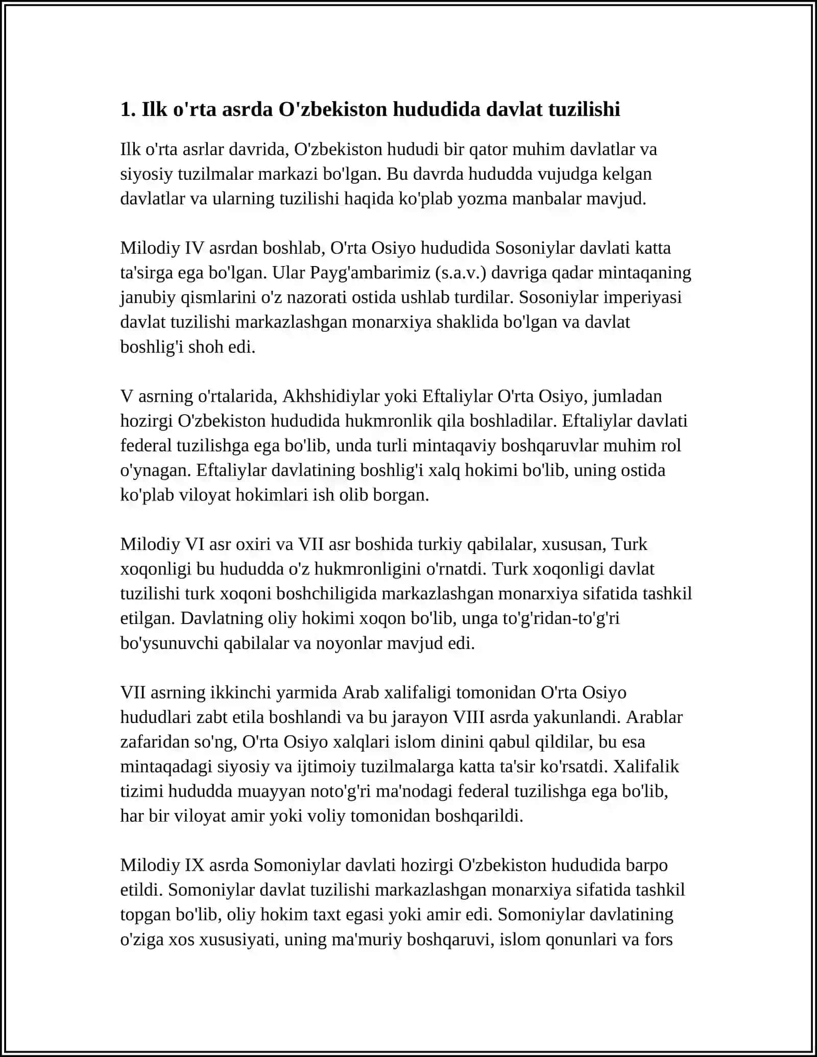 ILK O'RTA ASIRDA O'ZBEKISTON HUDUDIDA DAVLAT VA HUQUQ 4