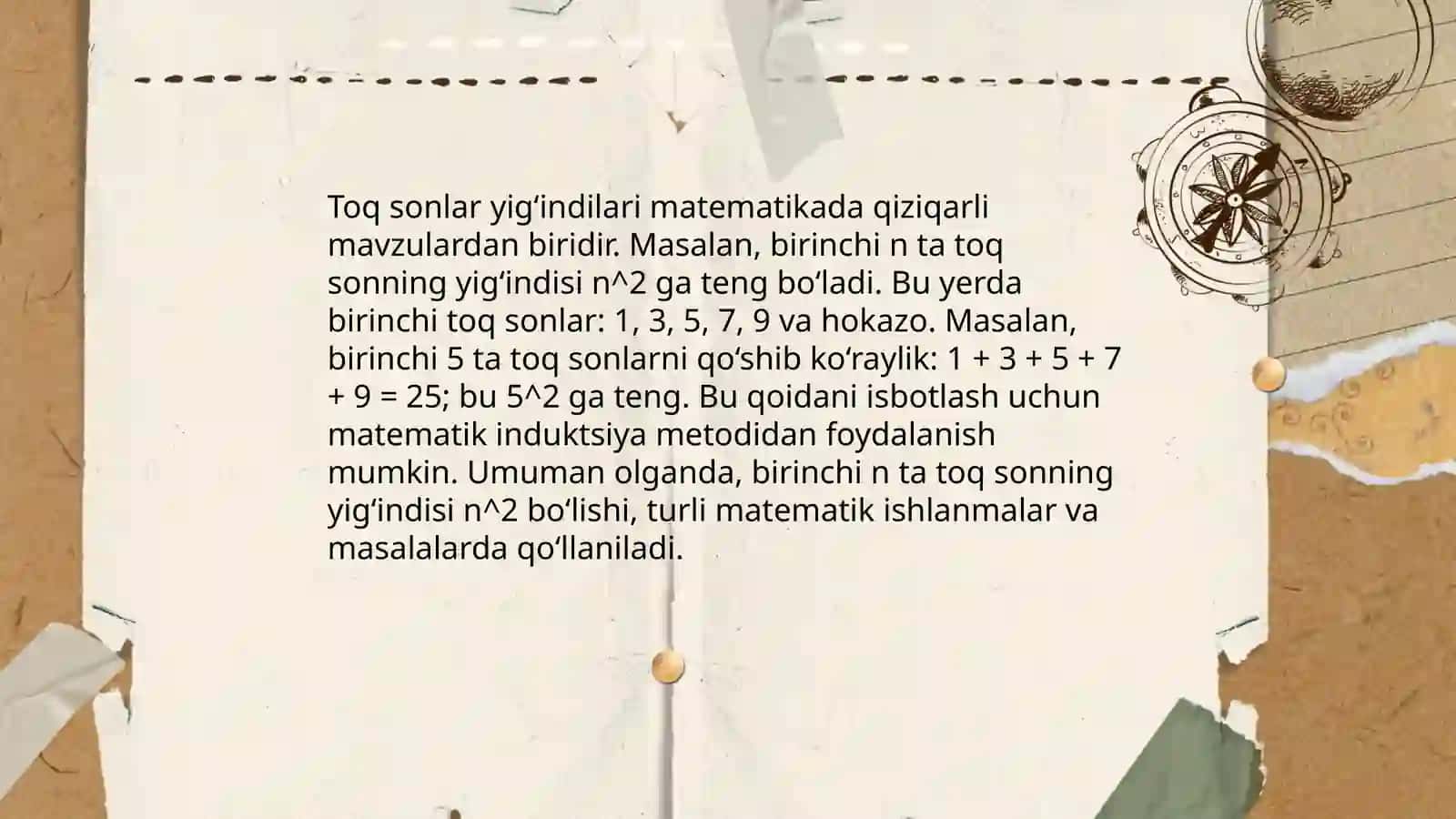 Toplamlarni sinflarga ajratishga oid misollar 4
