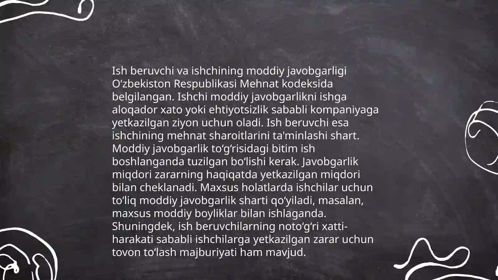 Mehnat munosabatlarida moddiyjavobgarlik tushinchasi 4