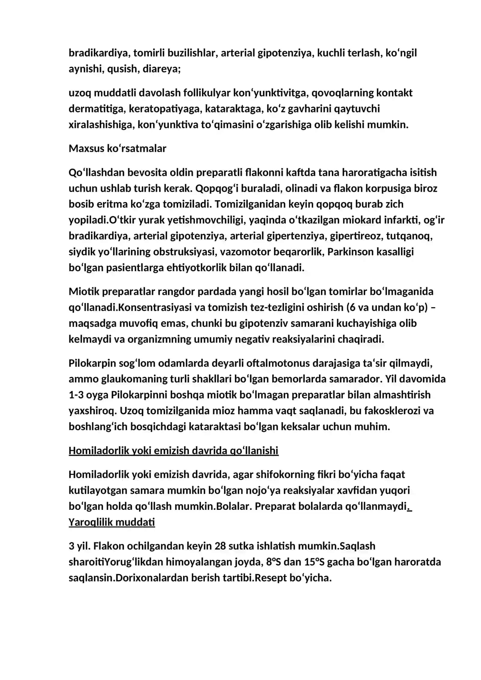Xolinomimetik vositalar va xolinoblokatorlar: farmakokinetika va farmakodinamika 4