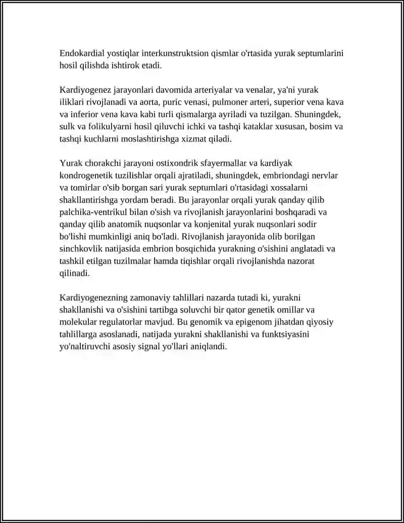 Yurak-Qon Tomirlar Tizimi va Rivojlanish Nuqsonlari 4