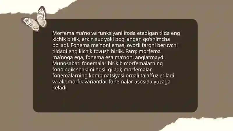 Morfema nima va uning turlari 4