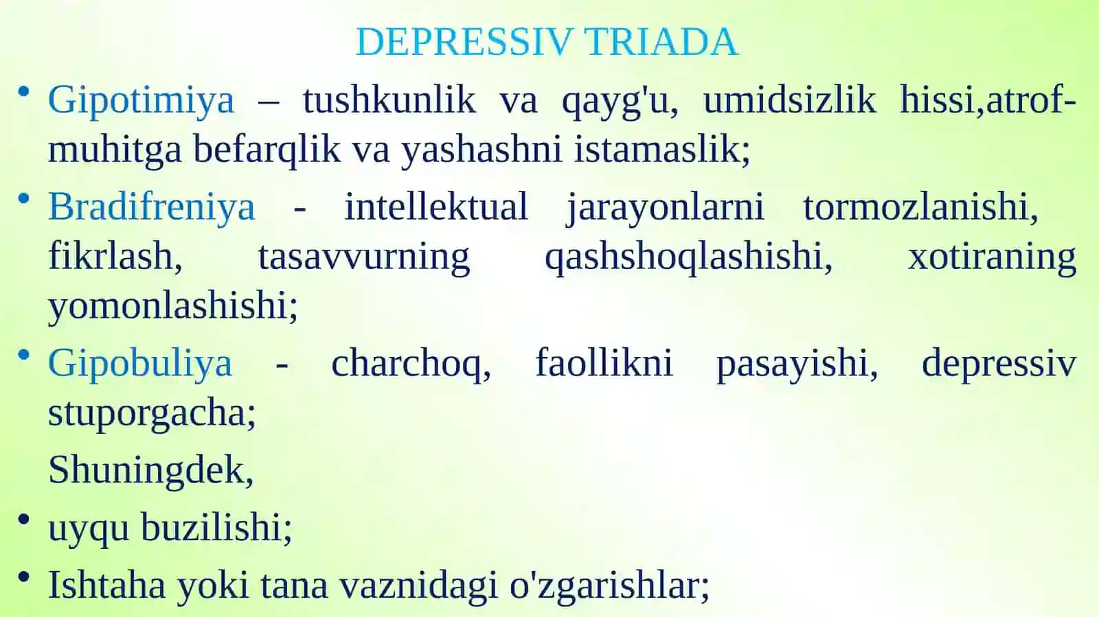 ANTIDEPRESSANT DORI MODDALARINING FARMAKOLOGIK XUSUSIYATLARI 4