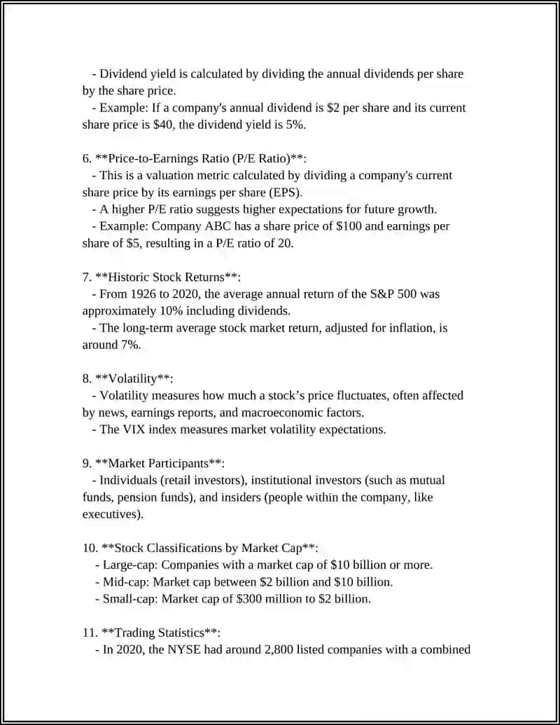Stocks and Equities 4