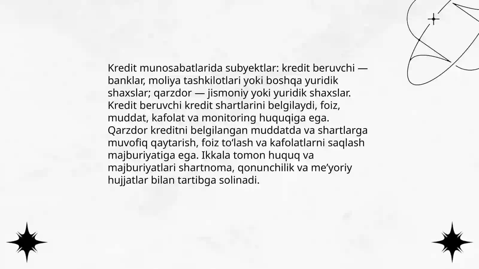 Kredit munosabatlari va ularning huquqiy tartibga solinishi 4