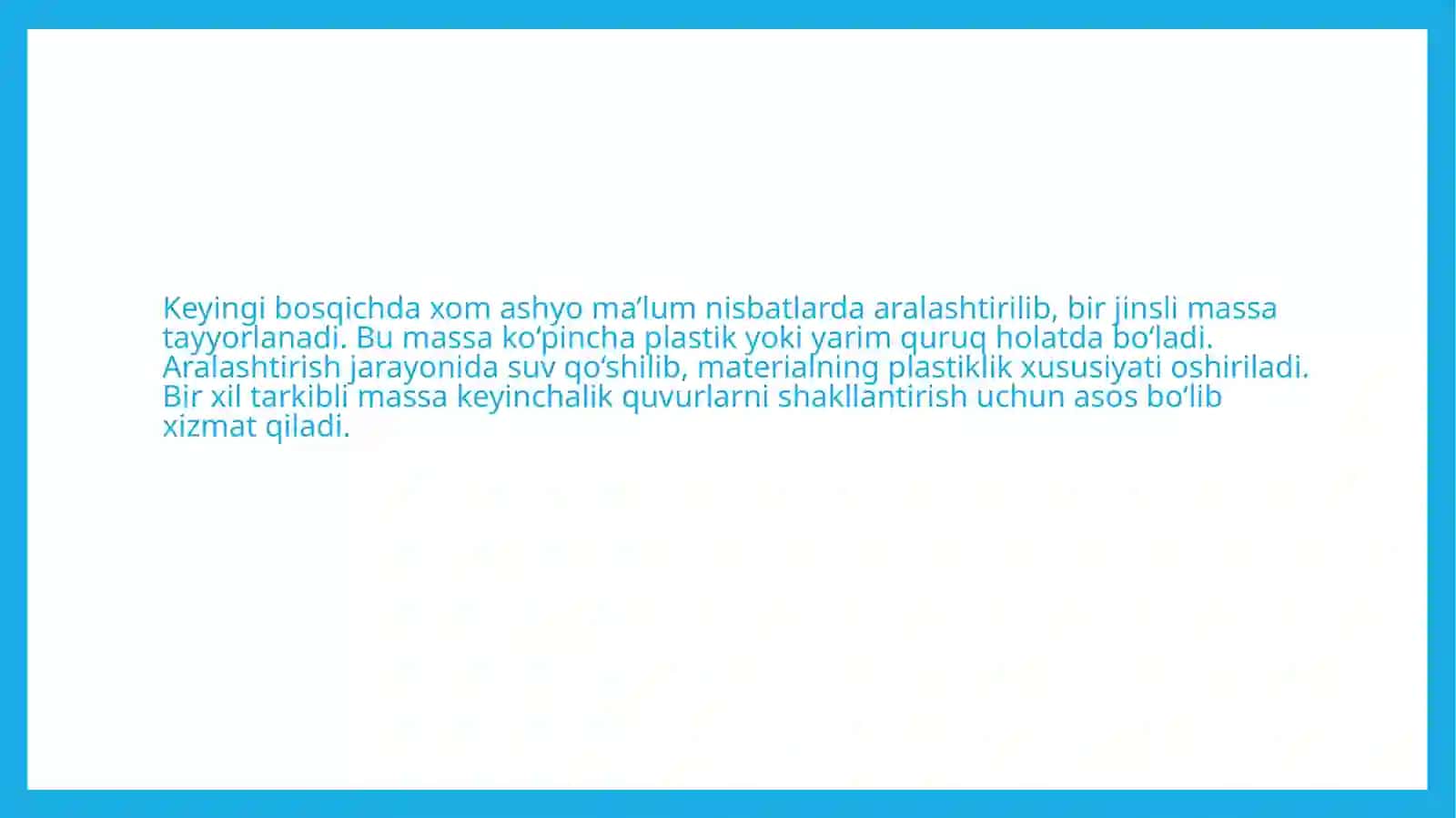 Keramik quvurlar ishlab chiqarish texnologiyasi 4