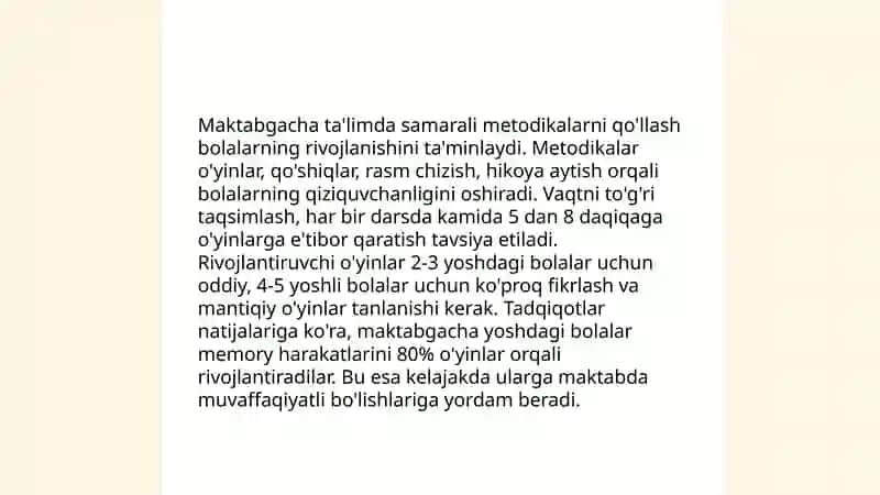 Maktabgacha ta'lim tashkilotlarida talim shakli 4