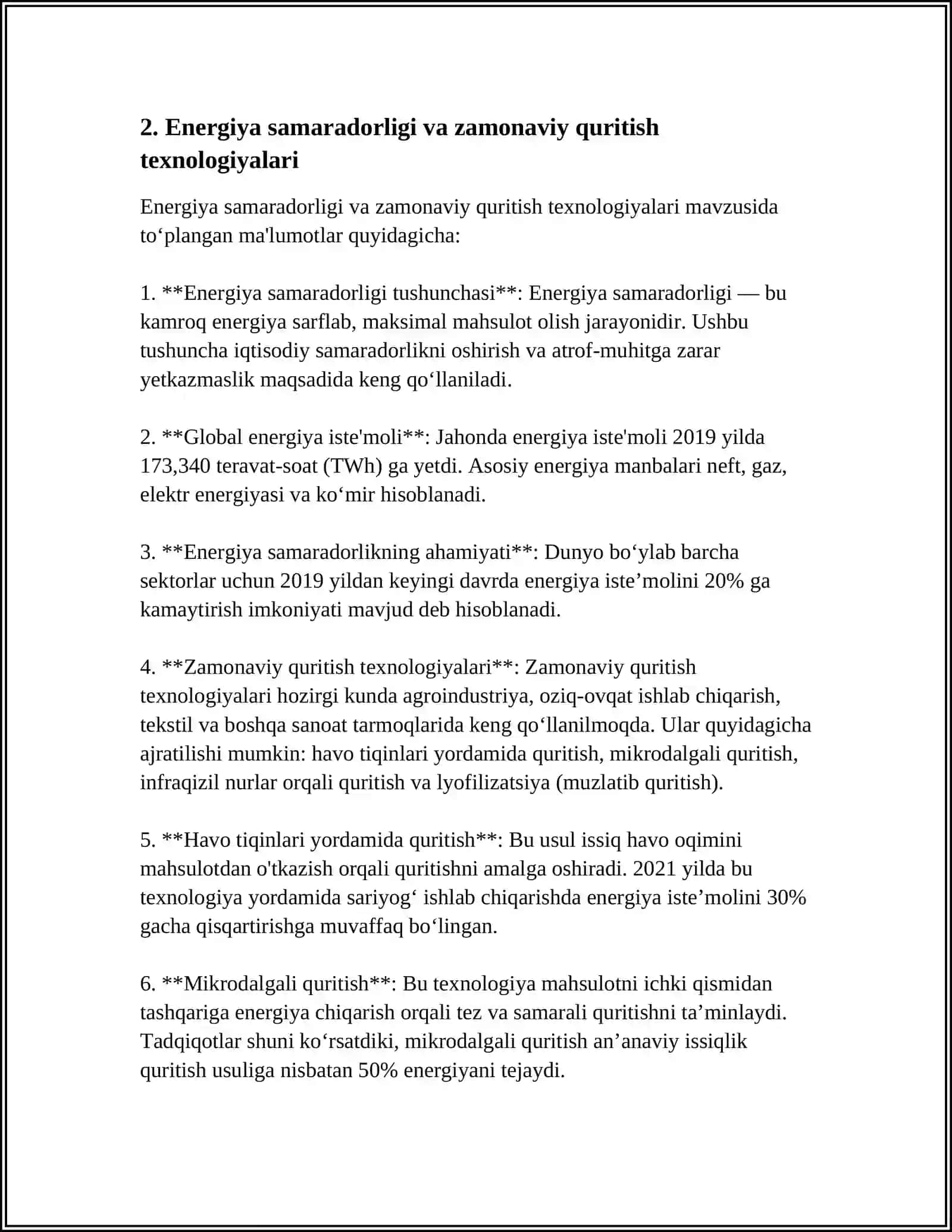 Energiya samaradorligi va zamonaviy quritish texnologiyalari 4