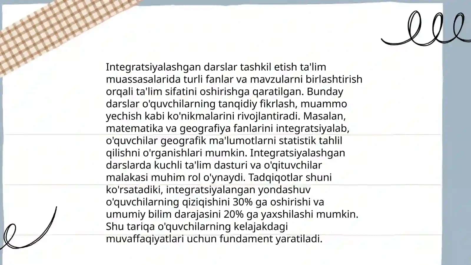Boshlang'ich ta'limda innovatsiya va integratsiya fanining mazmuni va predmeti 4
