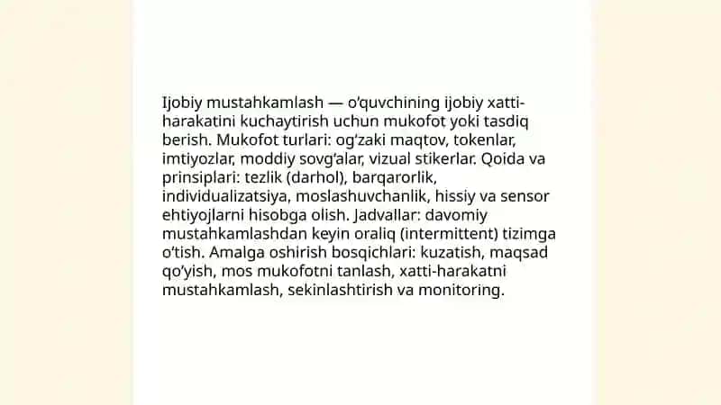 Alohida ehtiyojli oʻquvchilarda intizomlilikni tarbiyalashning shakli va metodlari 4
