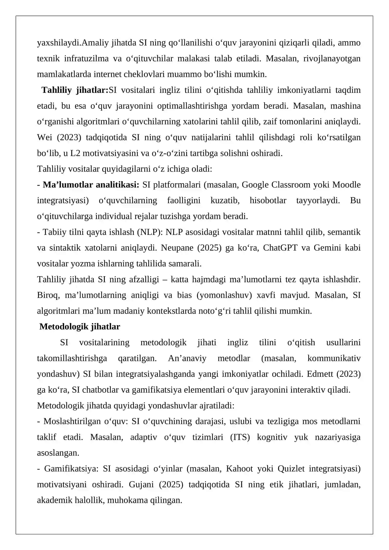 Sun’iy intellekt vositalaridan ingliz tilini o‘qitishda samarali foydalanish metodlari 4