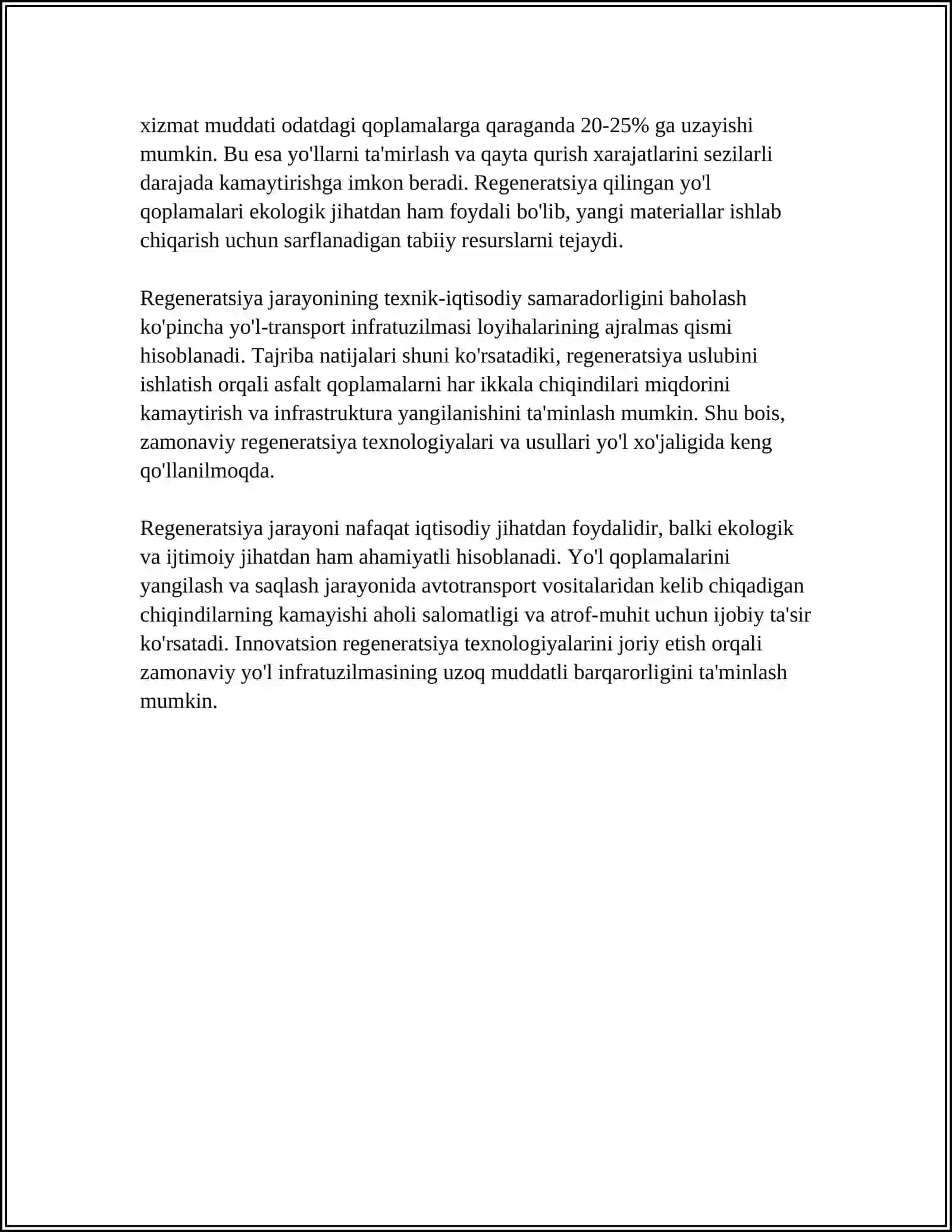 ASFALTBETON QOPLAMALARDA REGENRATSIYA TEXNALOGIYASI 4