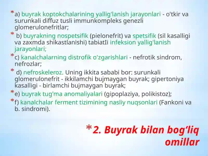 SOMATONEVROLOGIK SINDROMLAR(BUYRAKKASALIKLAR) 4