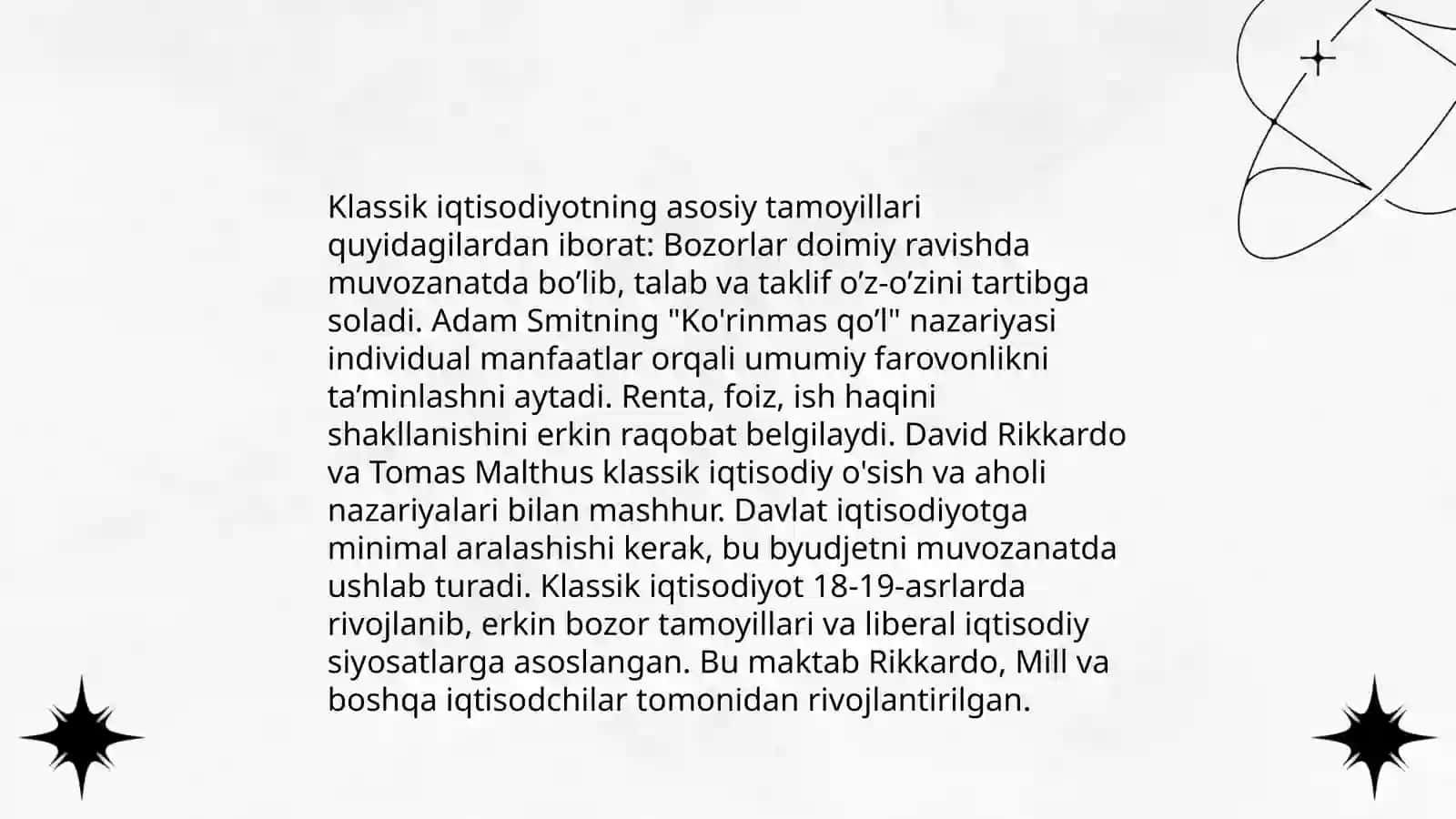 Klassik iqtisodiy maktabning vujudga kelishi Annayeva Go'zal 4