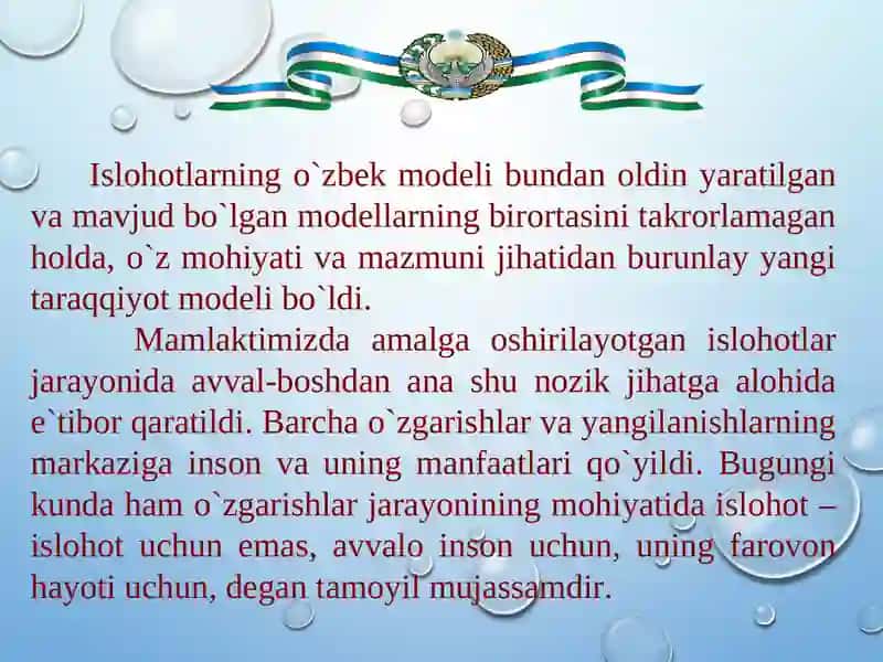 O`ZBEKISTON RESPUBLIKASIDAGI IJTIMOIY O`ZGARISHLAR 4