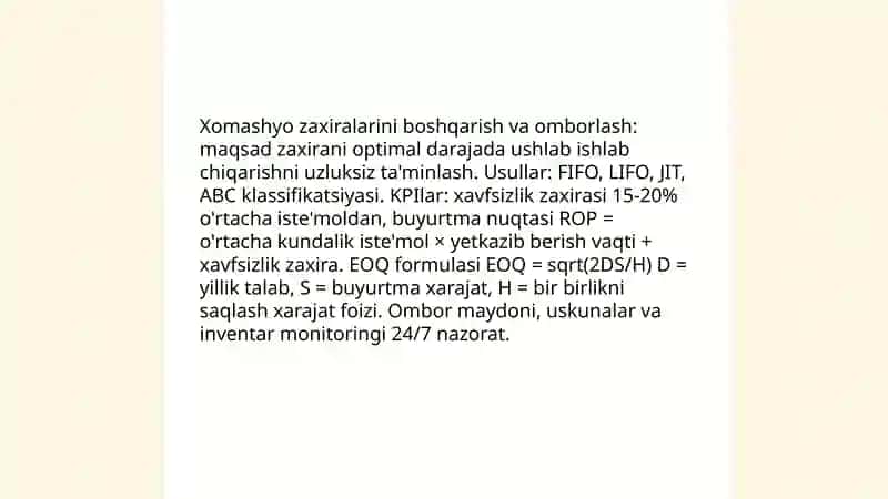 Sanoatda ishlatiladigan xomashyolar, energiya, suv va havo 4