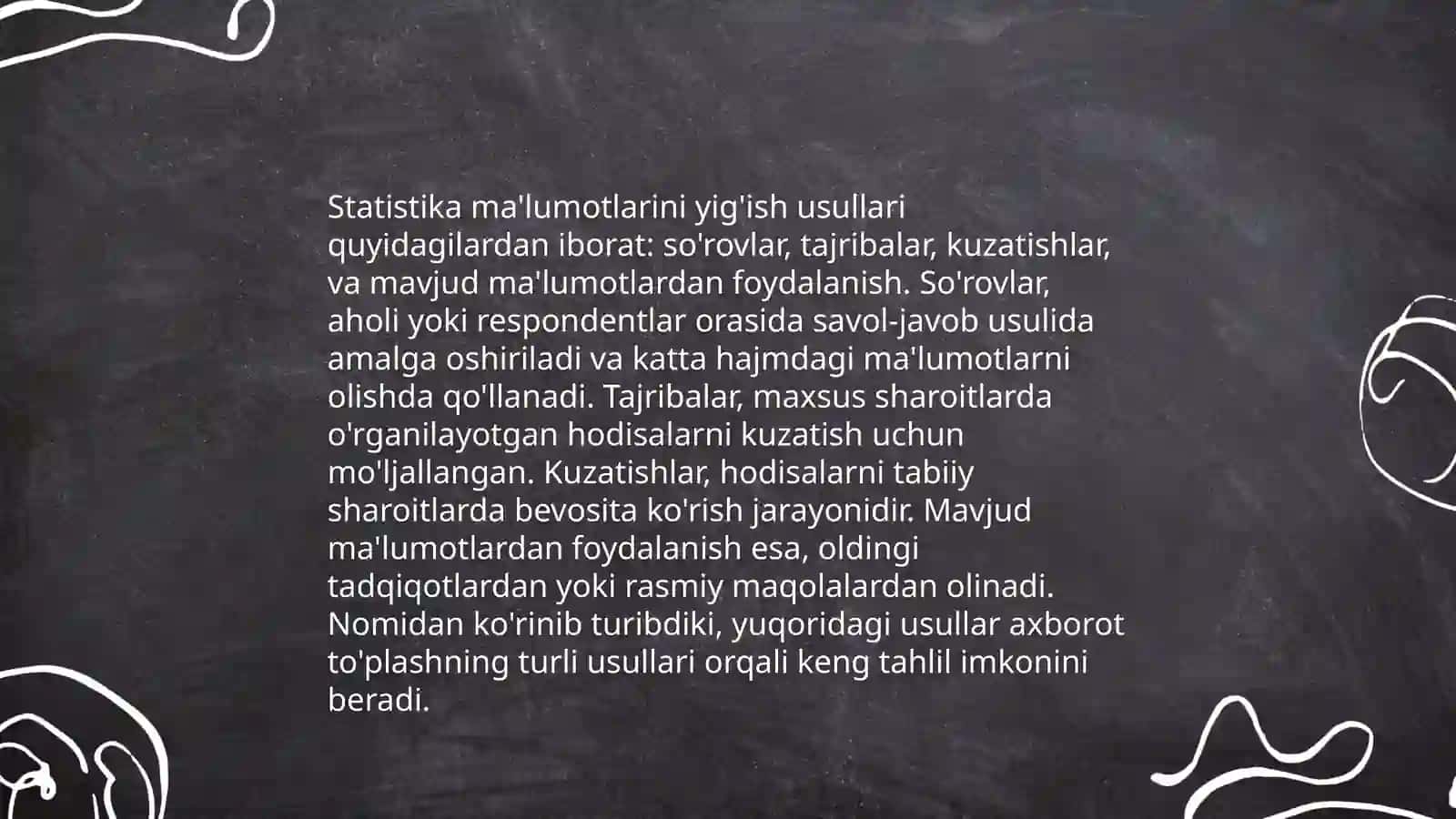 Statistika tadqiqotlar tashkil etish va uning bosqichlari 4