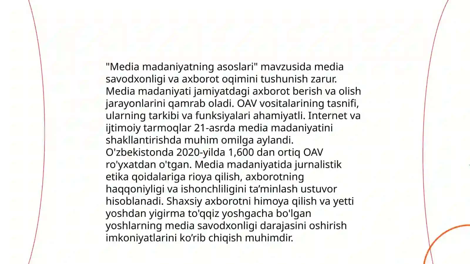 Axborot matnlari bilan ishlash va media madaniyat 4