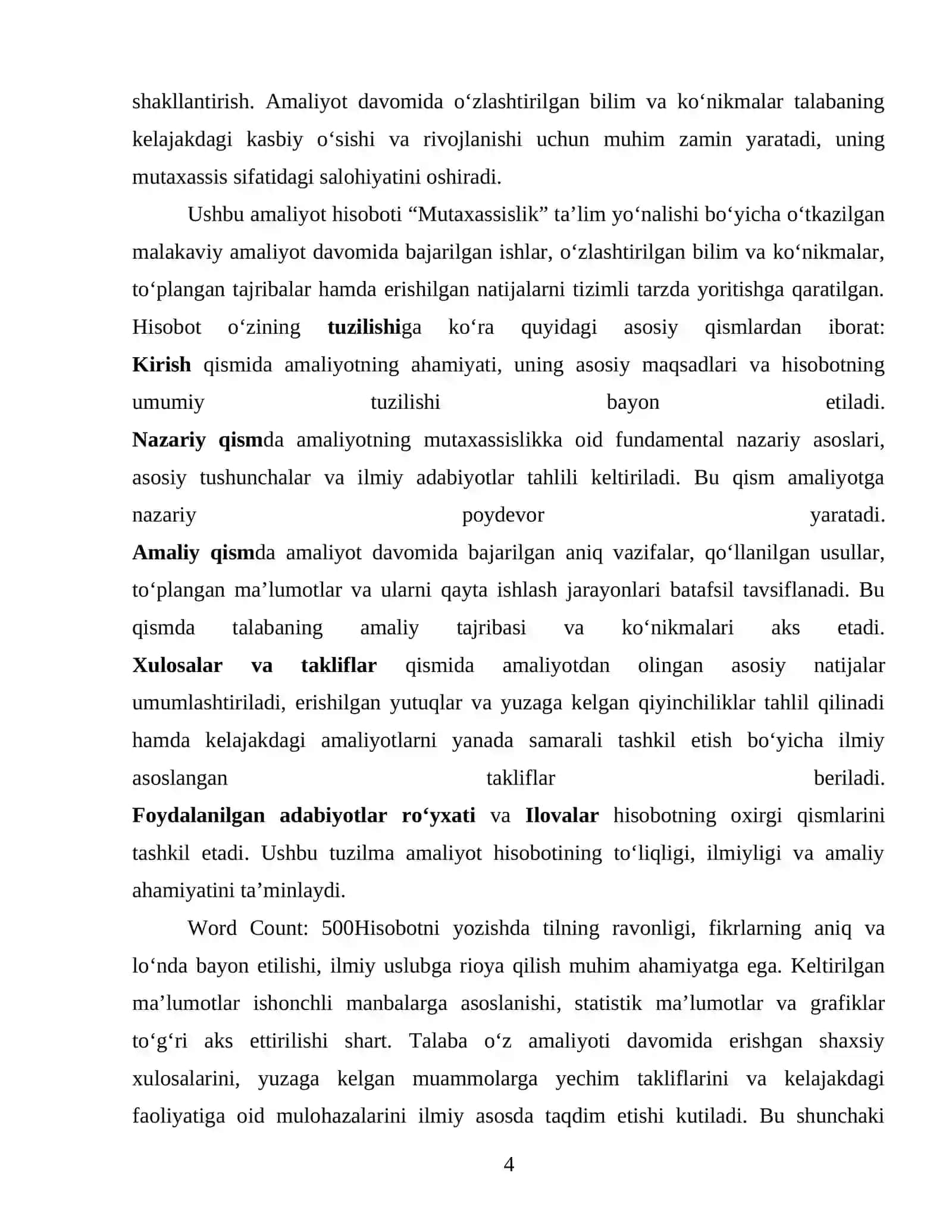 AMALIYOT HISOBOTI 4