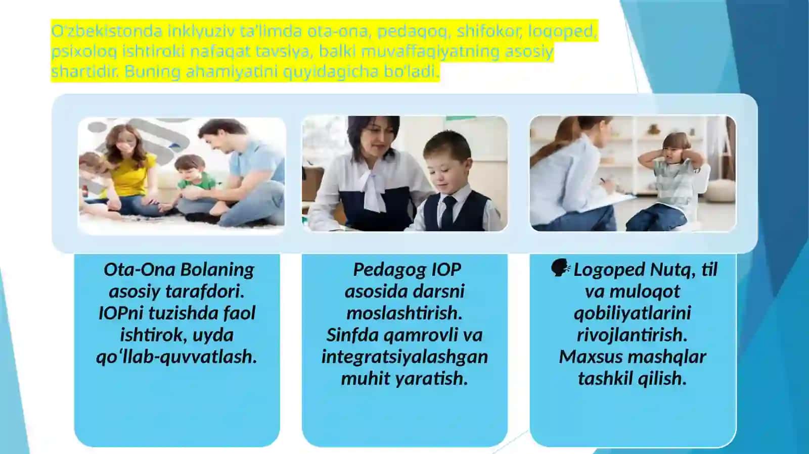 O’zbekistonda alohida ehtiyojlari bo’lgan bolalar uchun inklyuziv ta’lim 4