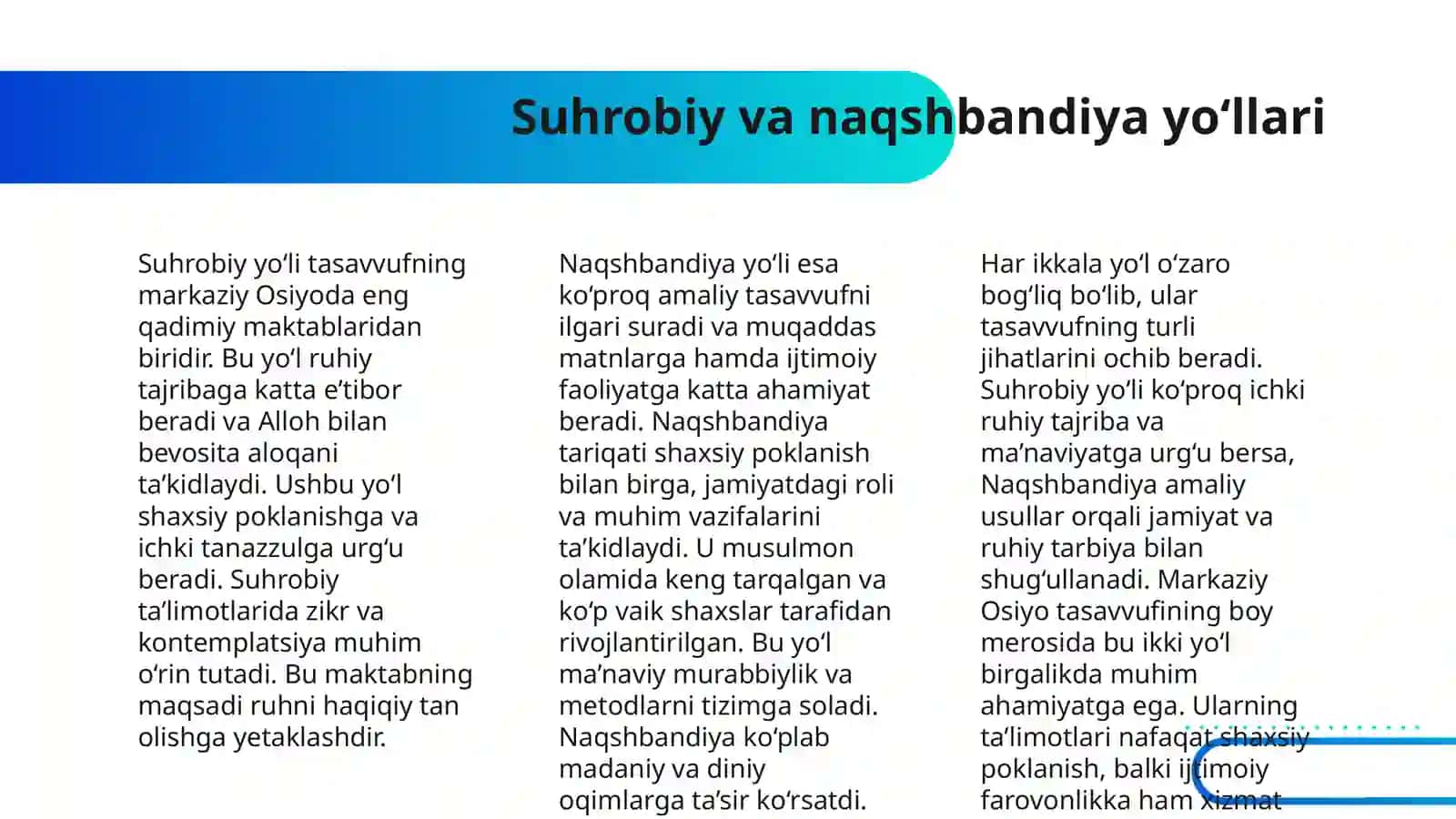OʻRTA ASRLARDA MARKAZIY OSIYODA TASAVVUF FALSAFASI VA XADIS ILMI RIVOJI 4