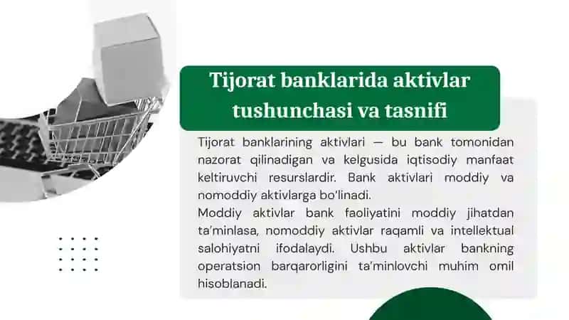 TIJORAT BANKLARIDA MODDIY VA NOMODDIY AKTIVLAR OPERATSIYALARI 4