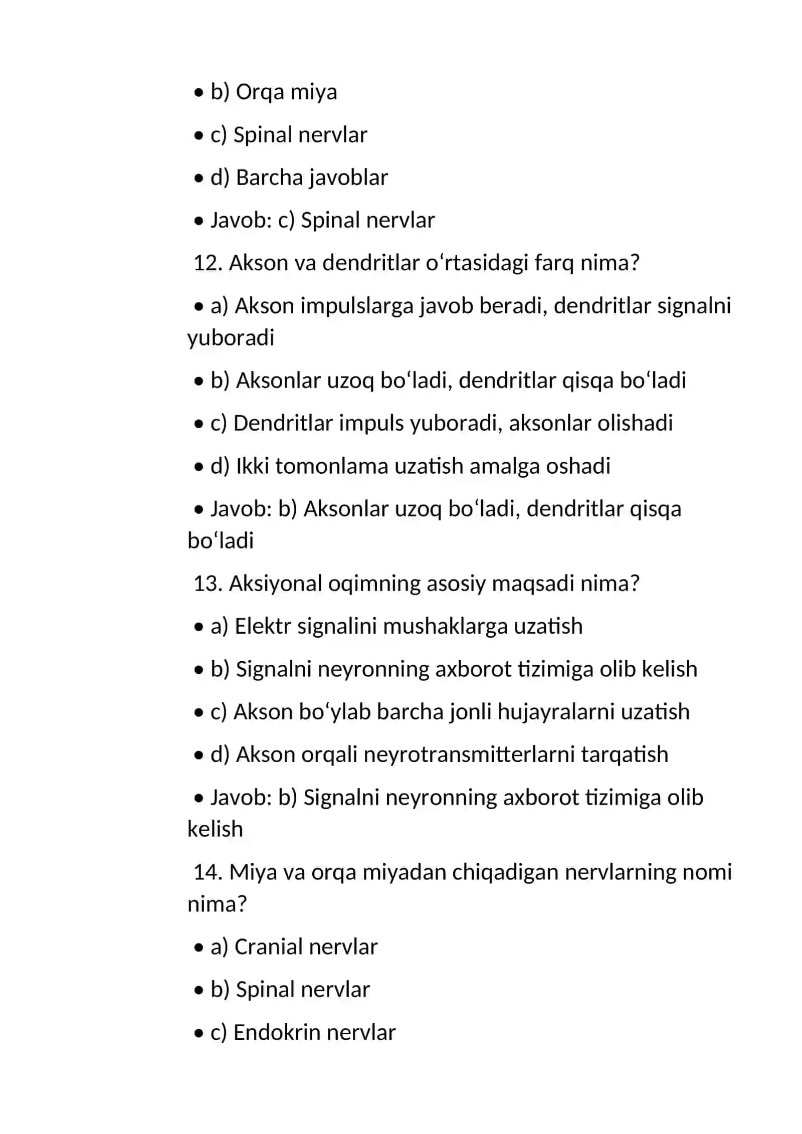 Nerv tolalari fiziologiyasi. Sinapslar fiziologiyasi 4