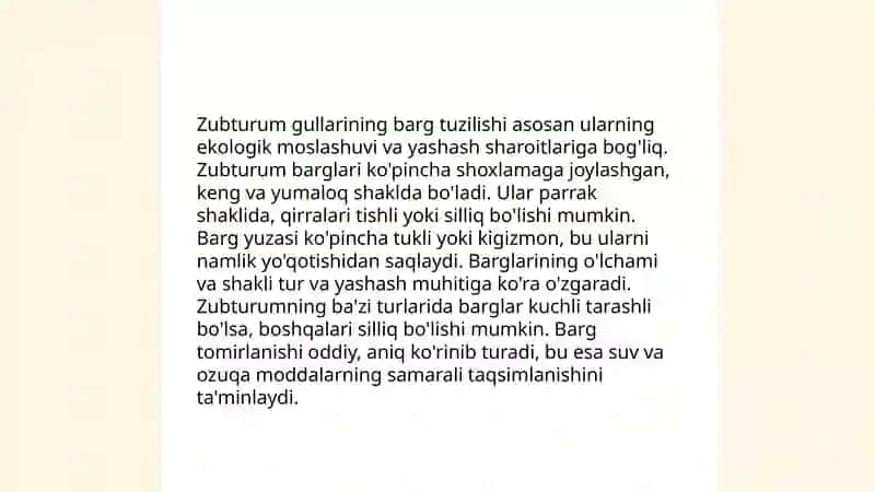 Zubturum o‘simligi gullarining anatomiyasi 4