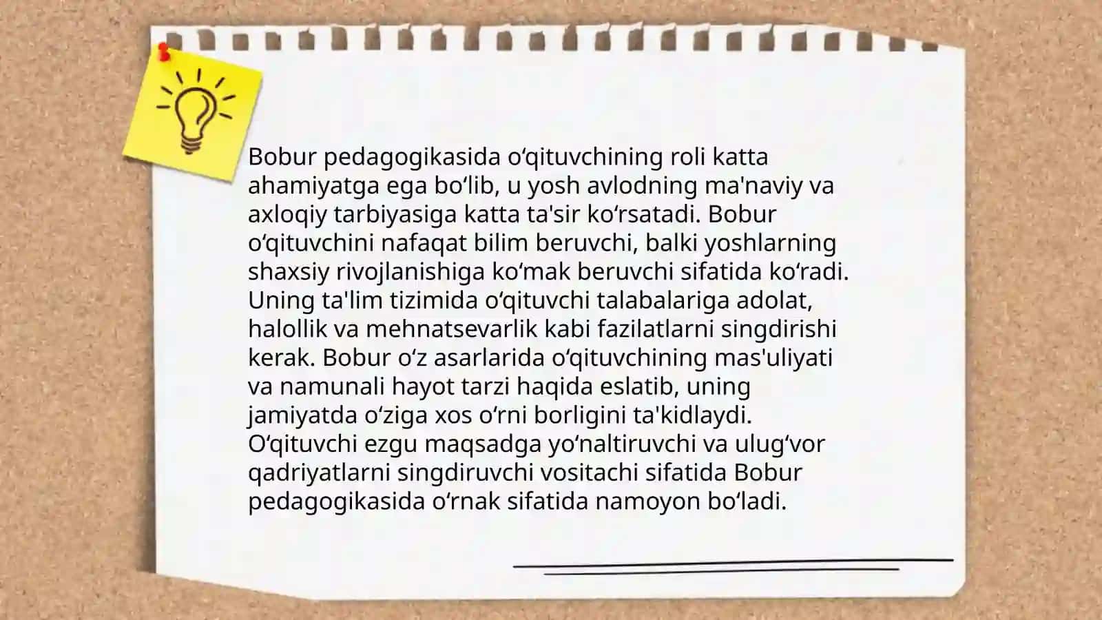 Z.M.Boburning pedagogik qarashlari 4