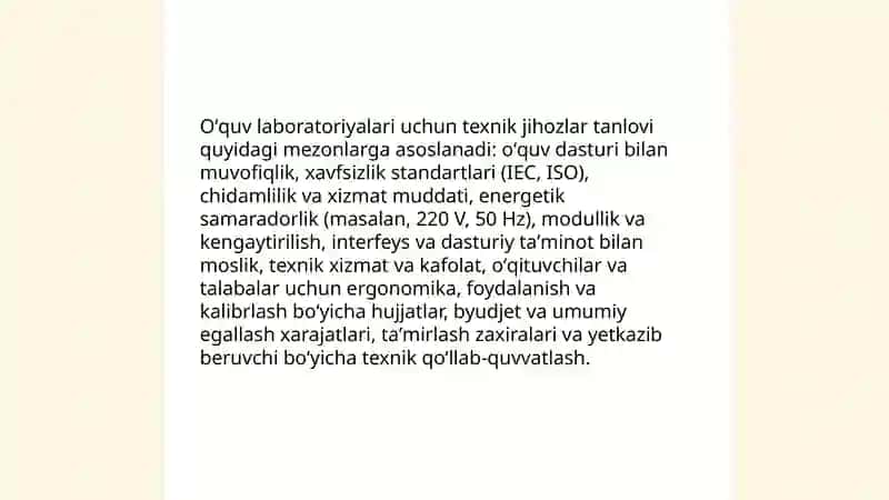 Mashgʻulot joylari va ularning jihozlanishi 4