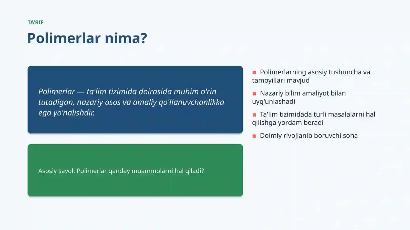 Polimerlar Global tendensiyalari 4