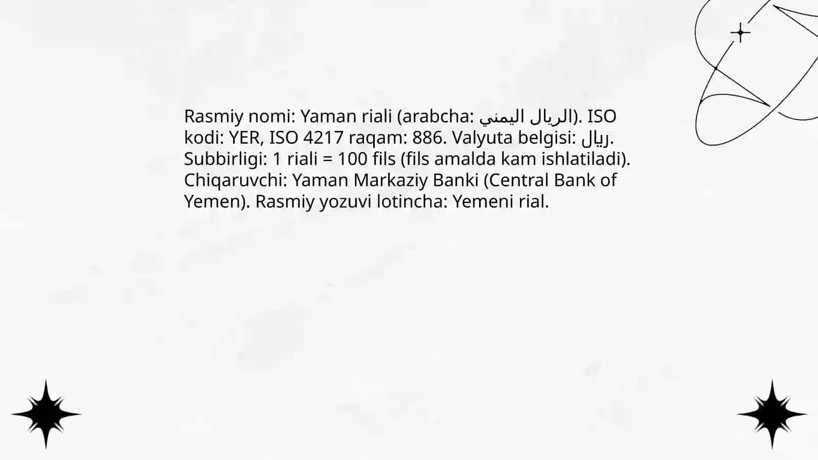Yamanning pul birligi rial haqida ma’lumot 4
