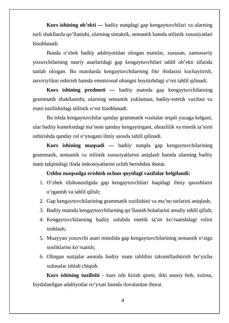 Badiiy nutqda gap kengaytiruvchilari 4