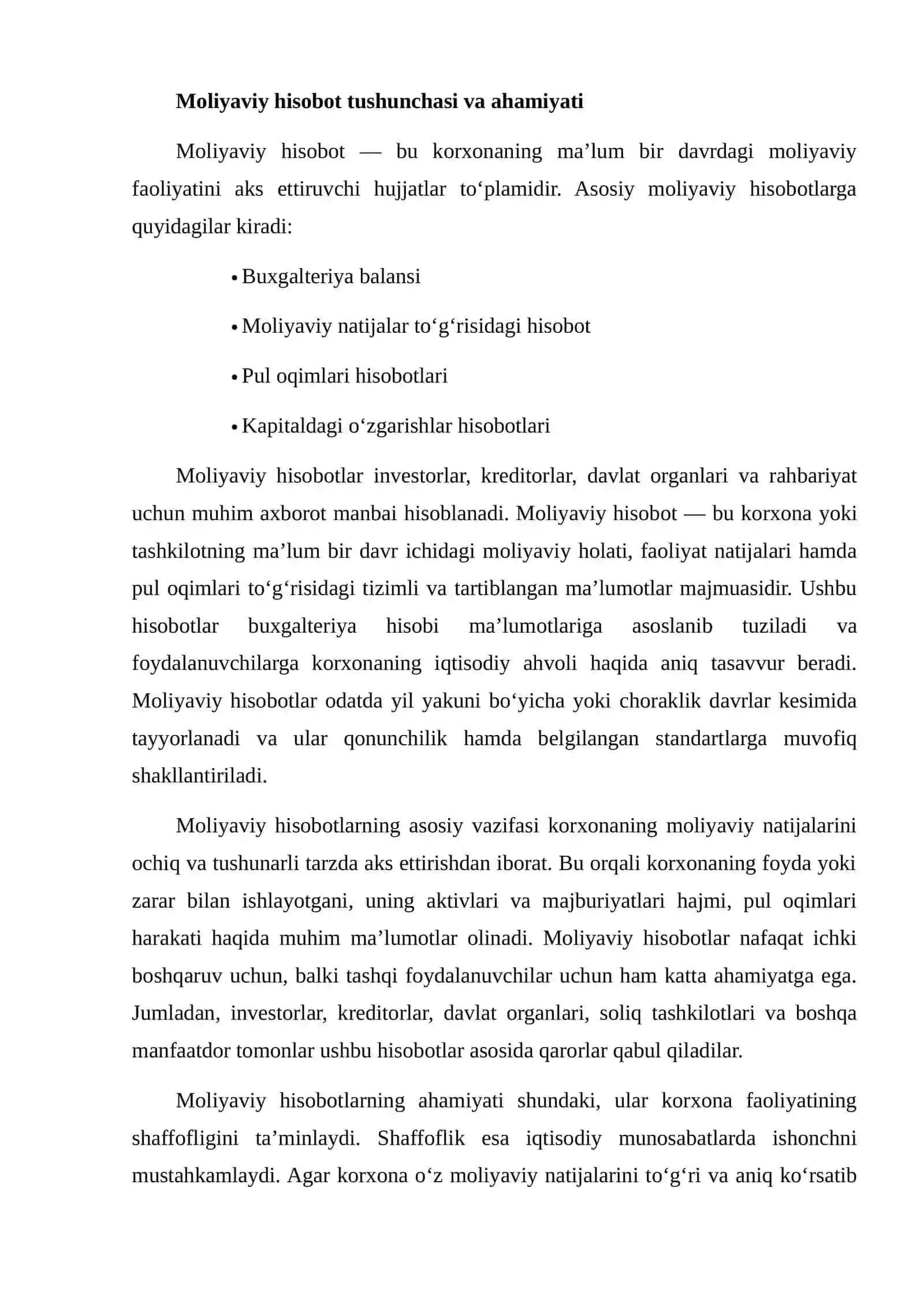 MOLIYAVIY HISOBOTDA XATOLAR VA ULARNI ANIQLASH 4