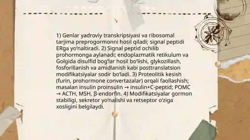 Oqsil va Polipeptid unumli gormonal moddalar Farmokologiyasi 4