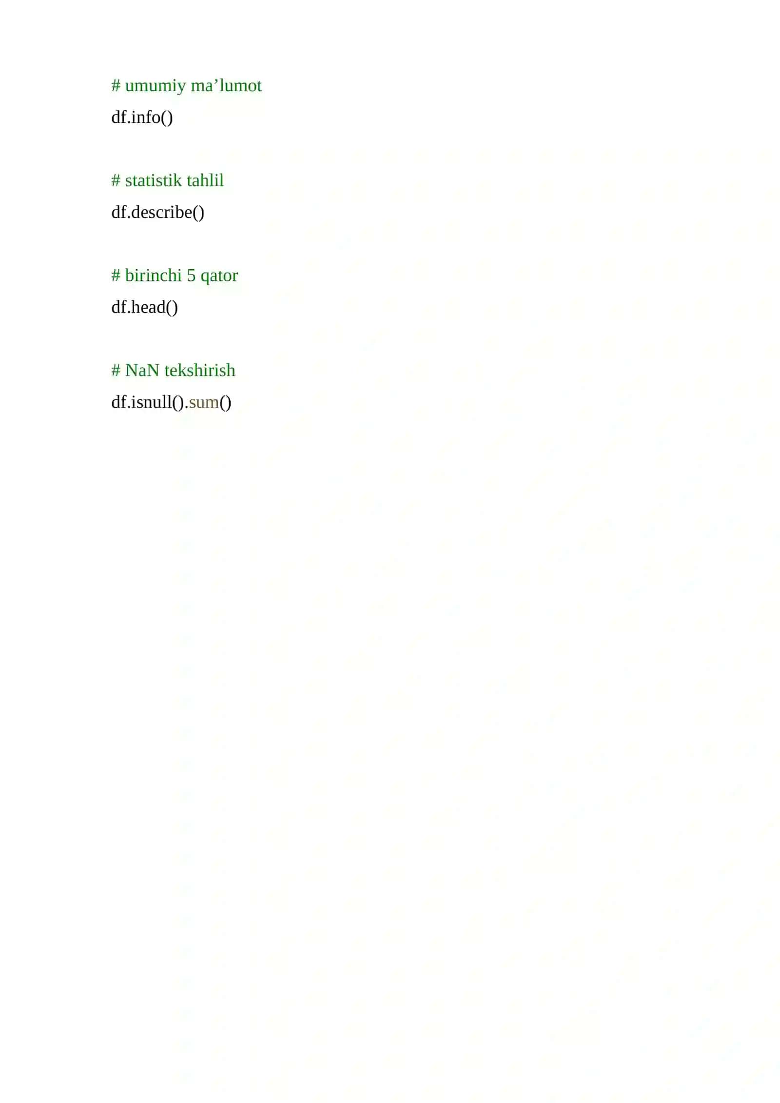 PYTHON KO‘P O‘ZGARUVCHILI CHIQIZLI REGRESSION MODEL YARATISH (MULTIPLE REGRESSION) 4