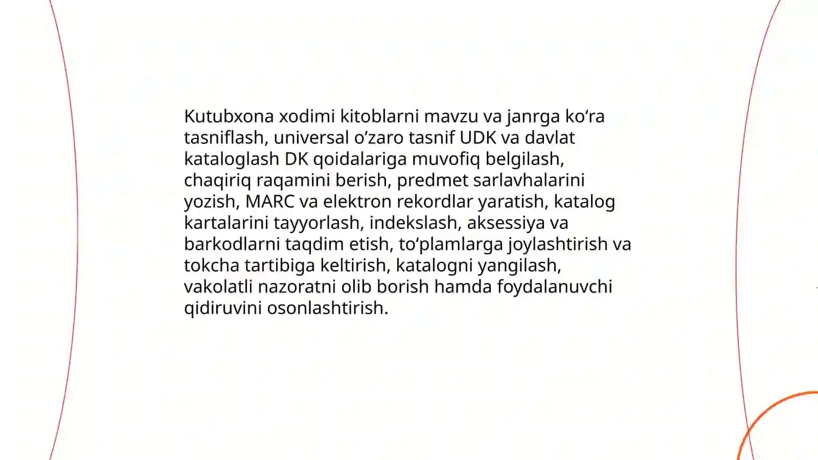 Kutubxona xodimining vazifalari 4
