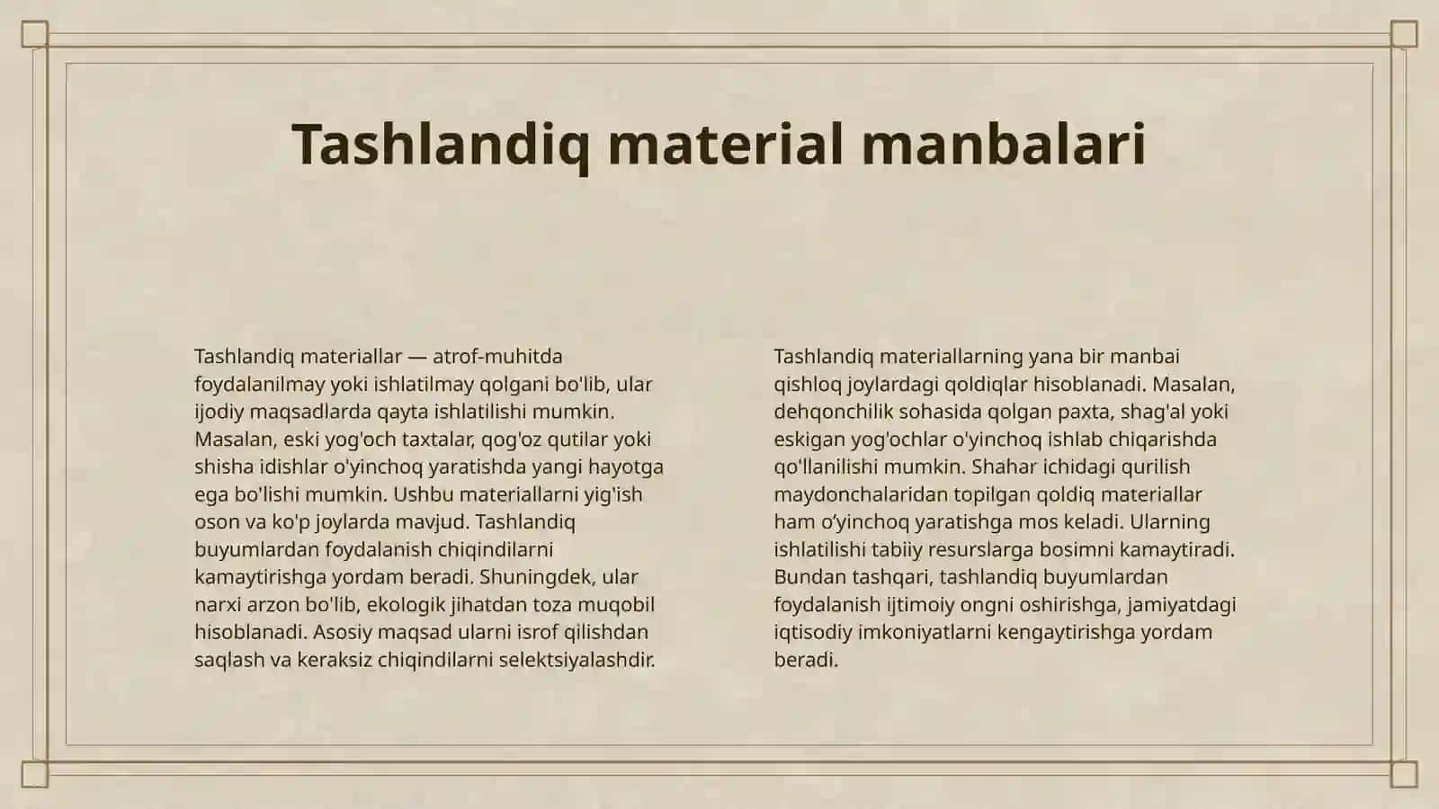 TABIIY VA TASHLANDIQ BUYUMLAR ASOSIDA OʻYINCHOQ YARATISHNING AHAMIYATI 4