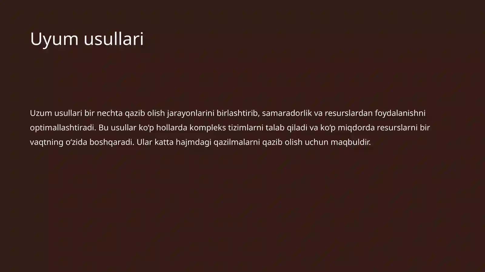 Qazibolish usullari va ularning tahlili 4