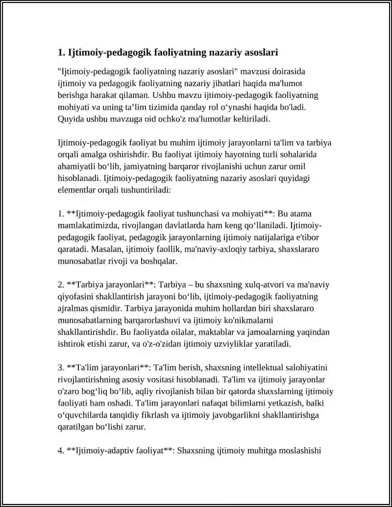 Ijtimoiy-Pedagogik Faoliyatning Nazariy Asoslari 4