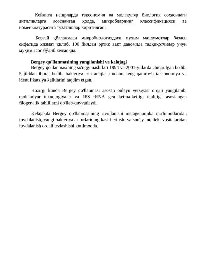 Bakteriyalarni "Berji" aniqlagichi 4