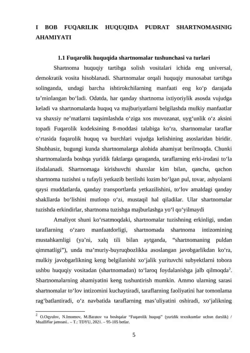 PUDRAT SHARTNOMASI TO'G'RISIDA UMUMIY-HUQUQIY QOIDALAR 4