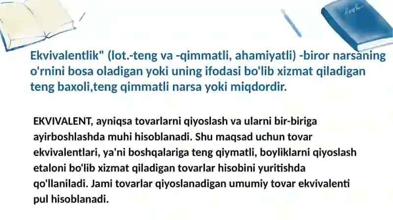 Ekvivalent birliklar hisobi 4