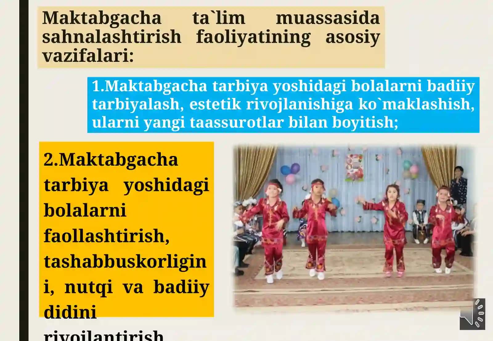 Maktabgacha taʼlim tashkilotida sahnalashtirish faoliyati 4