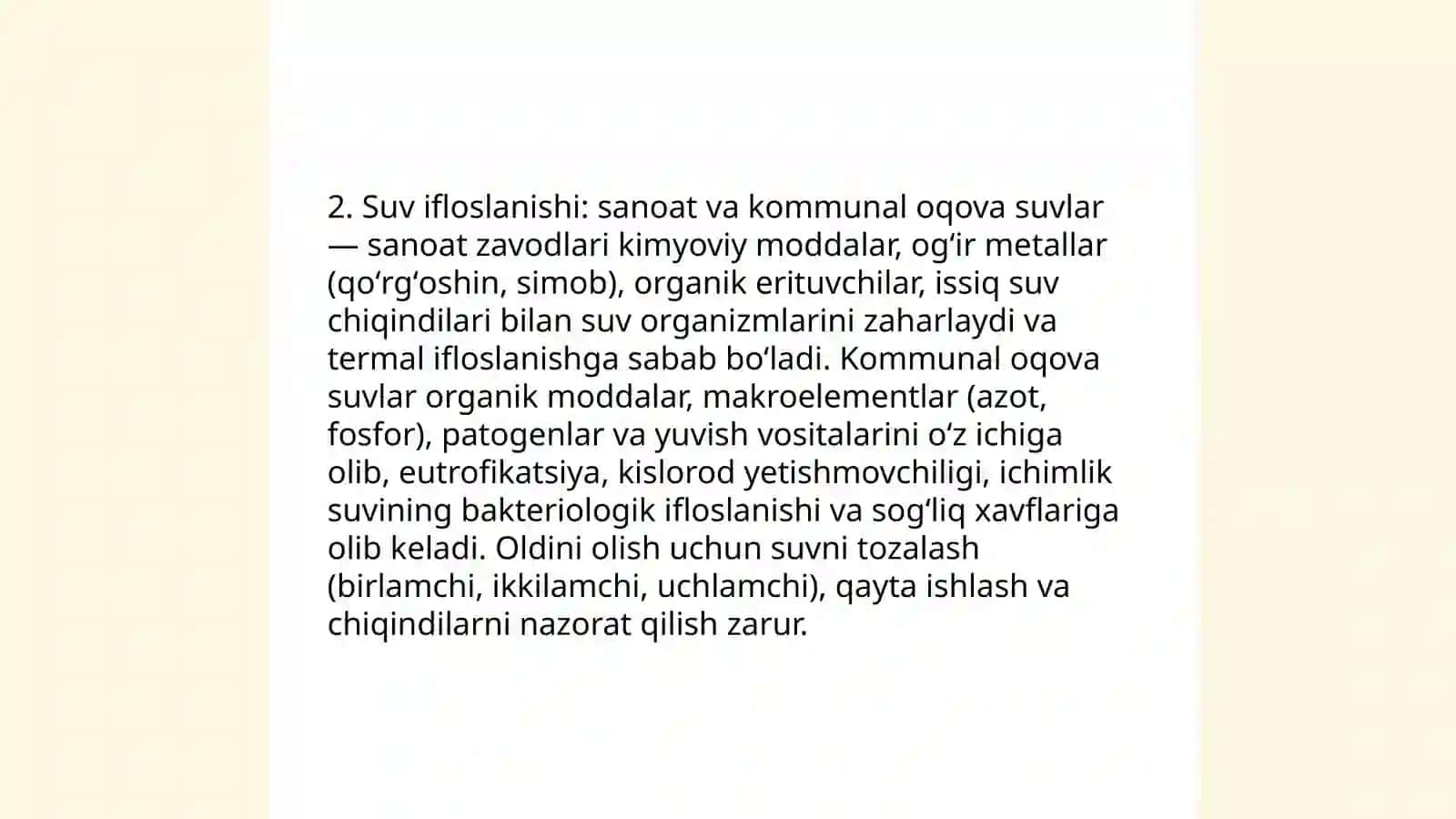 Atrof muhit ifloslanishi koʻlami va manbalari 4