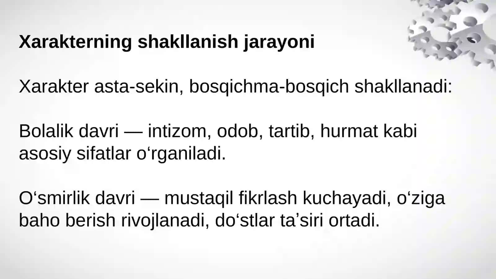 Xarakterning shakllanishi.Xarater aksentuatsiyasi 4
