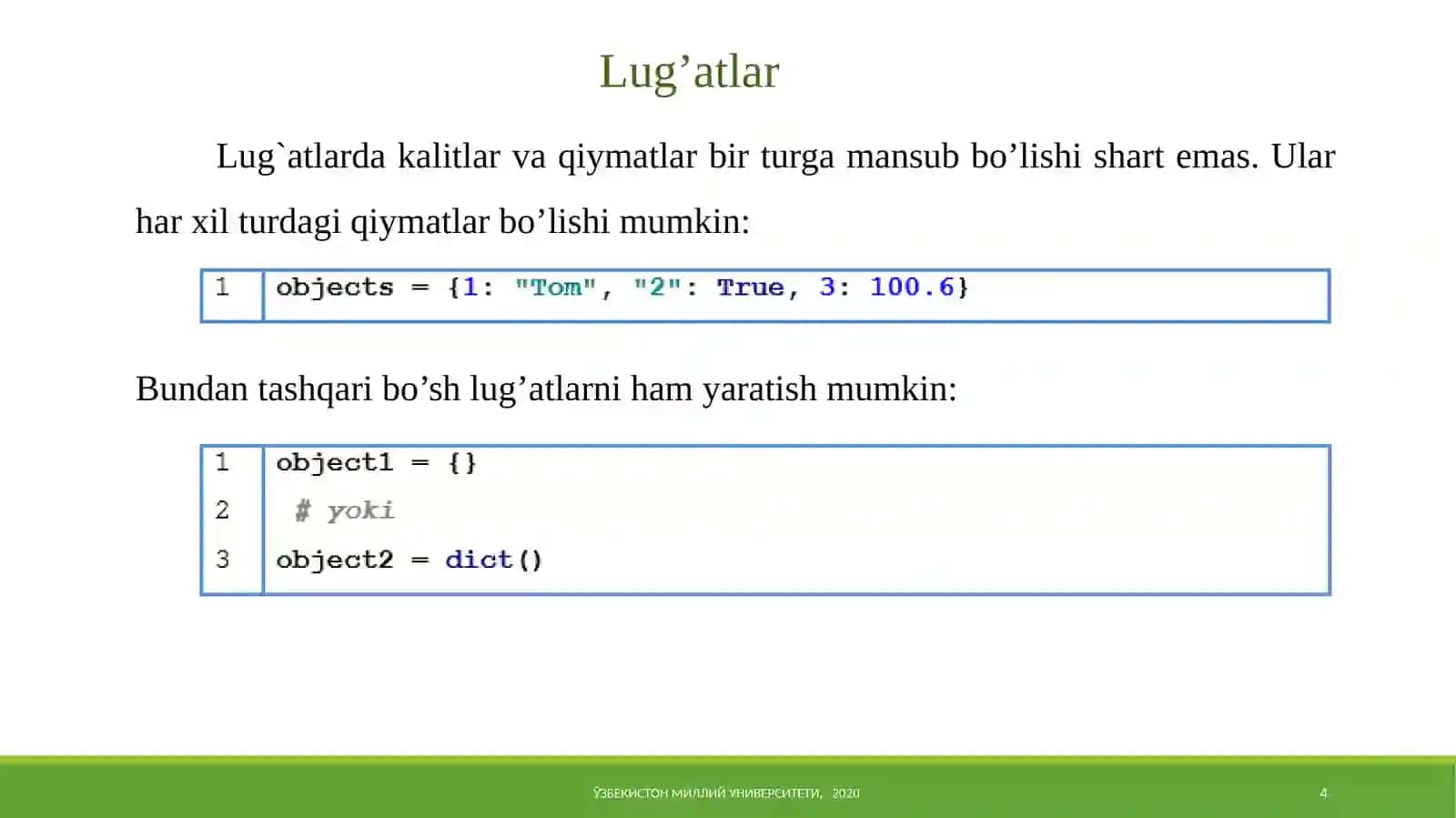 Pythondasturlashtili 4