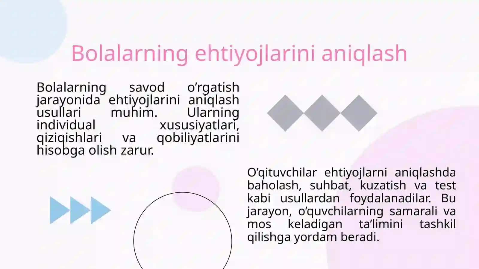Bolalarning savod o'rgatish jarayoniga tayyorgarligini o'rganish 4
