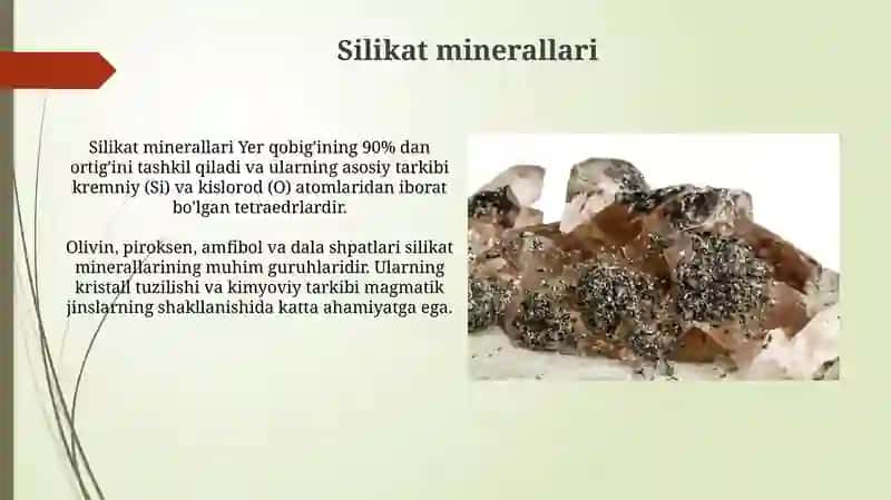 Tog' jinslarini hosil qiluvchi asosiy minerallar 4