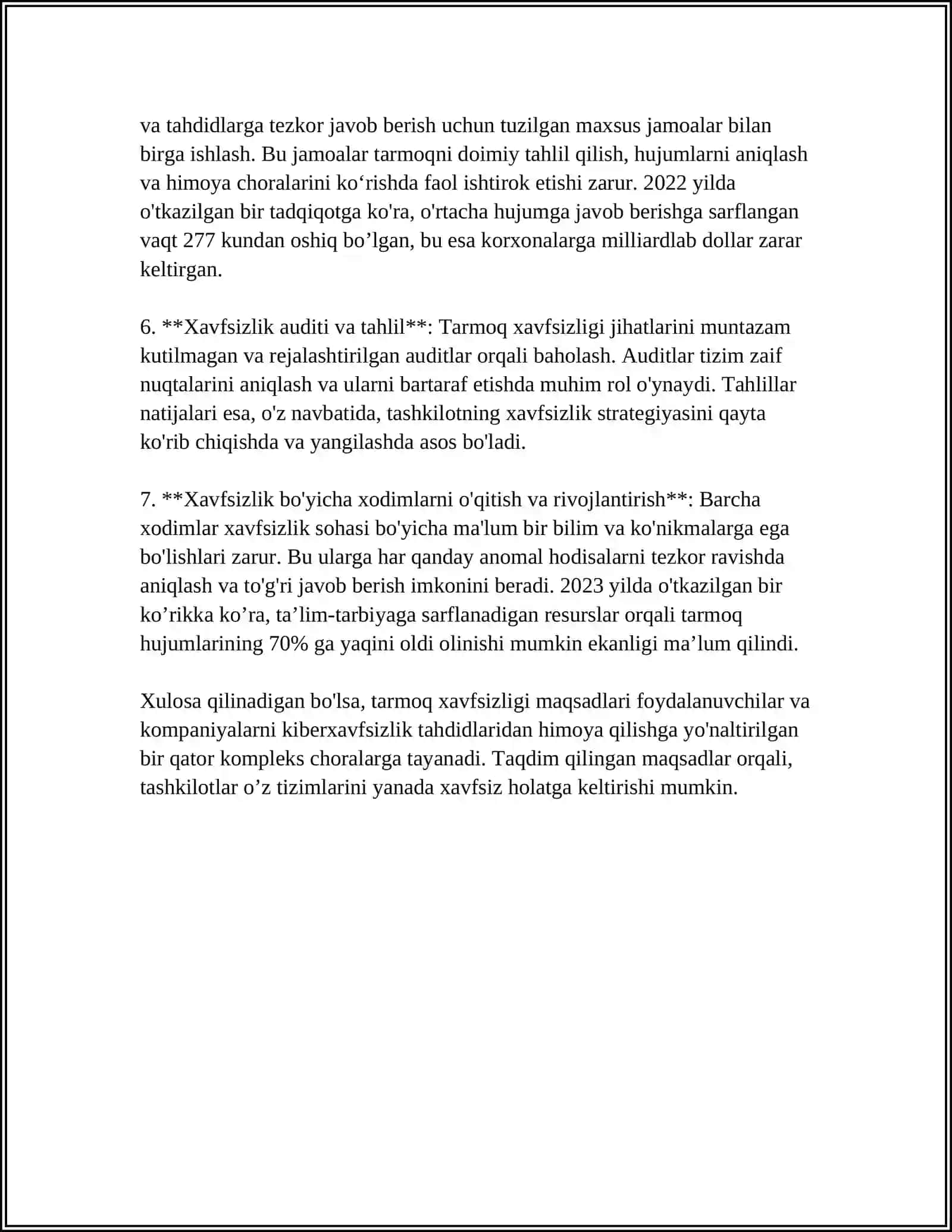 Tarmoq xavfsizligi standartlari (O'ZDST ISO/IEC 27033) mazmuni va uning mohiyati 4